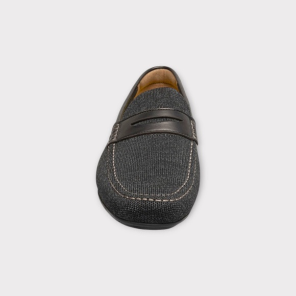 Mens Florsheim Motor Knit Moc Toe Penny Driver, Black. 13418 001